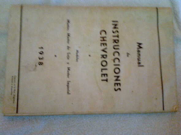 Manual Del Usuario Chevrolet 1938.