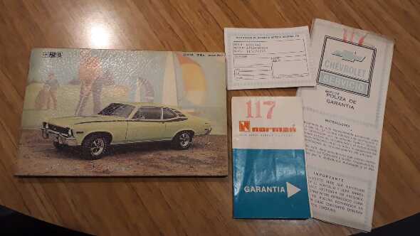 Manual Y Garantias Chevy Serie 2 1974