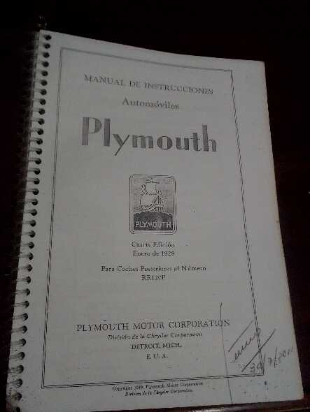 Manual Plymouth 1928