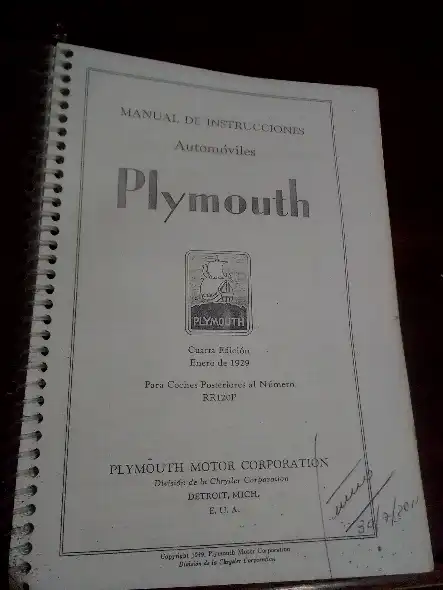 Manual Plymouth 1928