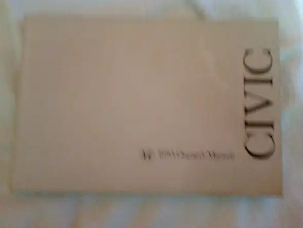 Manual Del Dueño Honda Civic 1992 A 1995
