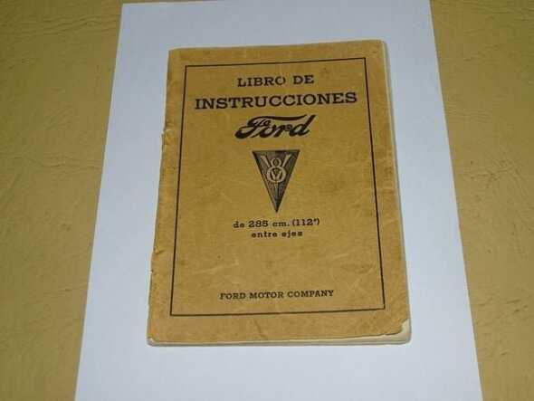 Ford V8 1934: Manual Instrucciones Original