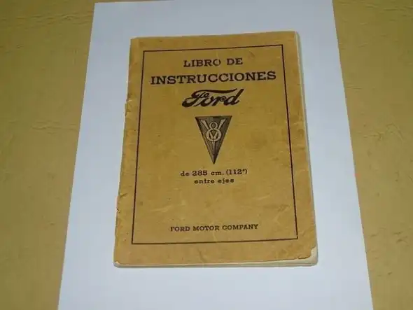 Ford V8 1934: Manual Instrucciones Original