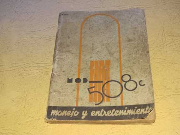 Fiat 508 1939: Manual Del Usuario Original