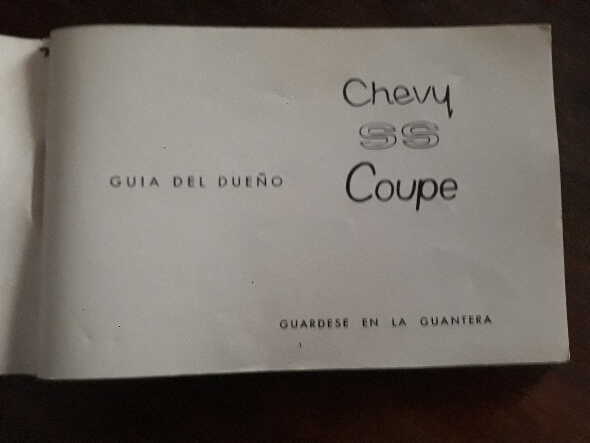 Manual Coupe Chevy Original