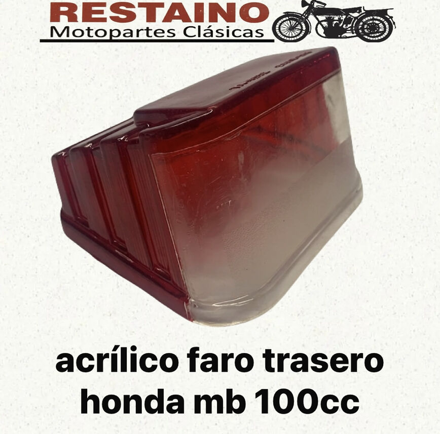 Acrilico Faro Trasero Honda Mb 100cc