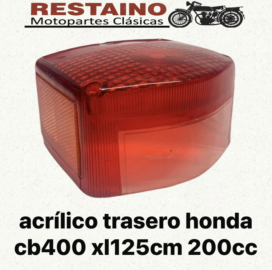 Acrilico Trasero Honda Cb 400, Xl125cm, 200cc