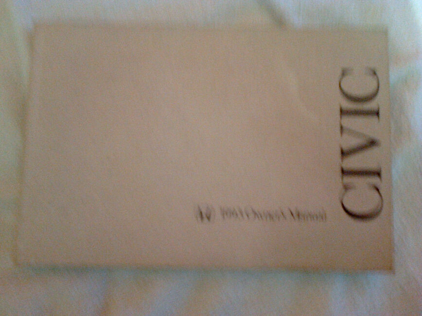 Manual Del Dueño Honda  Civic 1992/95