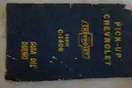 Manual Del Dueño Pick Up Chevrolet (serie C-1400)
