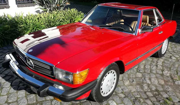Mercedes Benz 560 SL Roadster Red